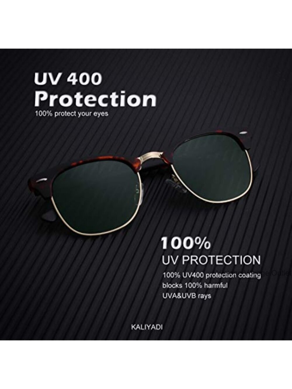 Polarized Sunglasses Men Women Semi-Rimless Retro UV Blocking 2 Pack - Picture 2 of 6